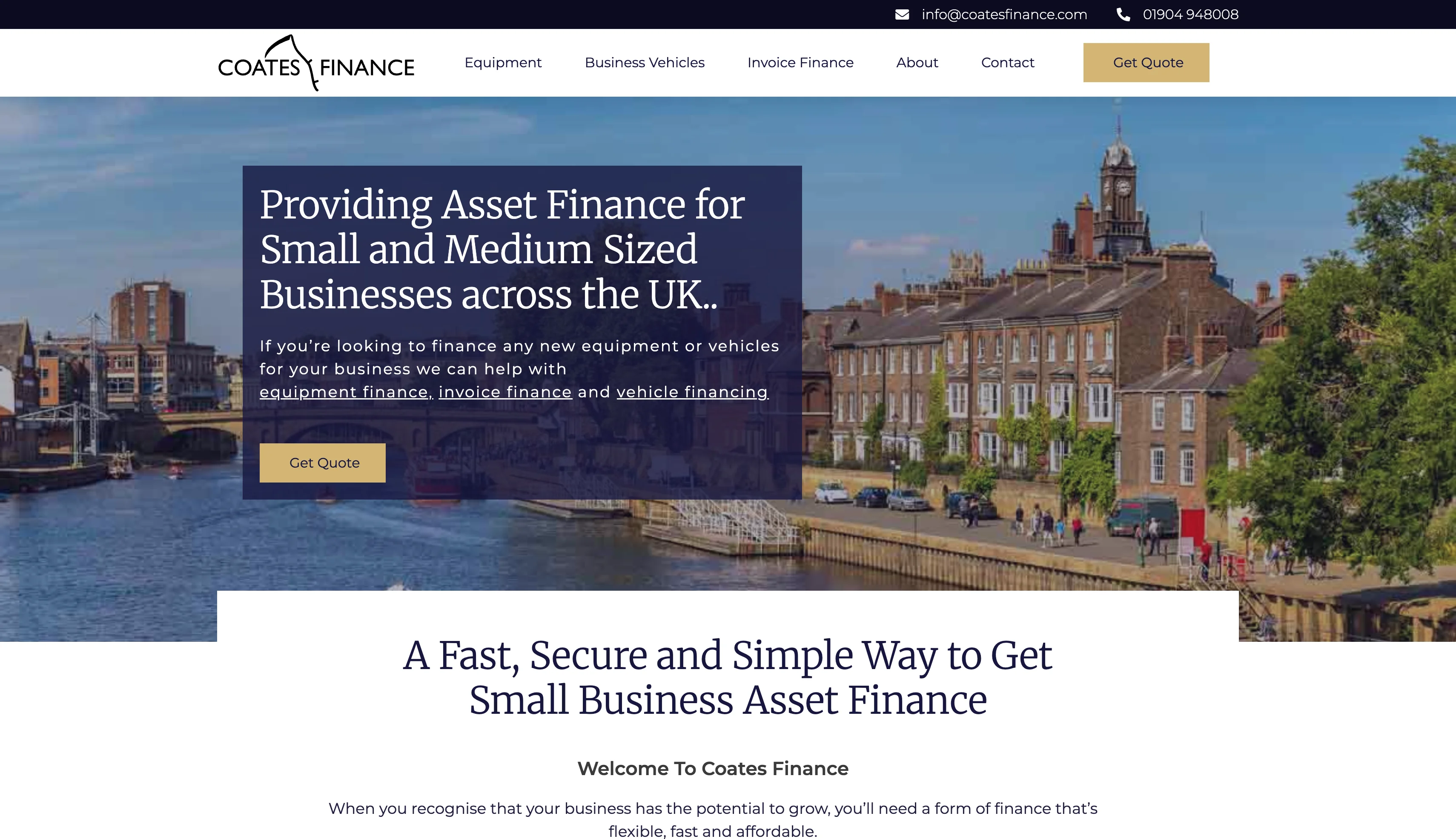 Coates Finance website screenshot